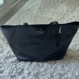 Kate Spade black tote bucket bag